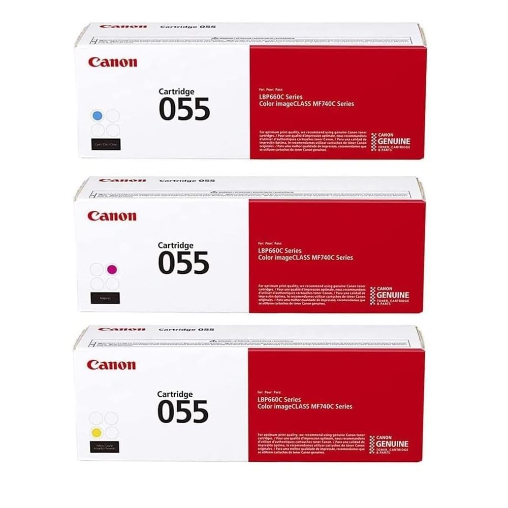 Canon Genuine Toner, Cartridge 055 Cyan (3015C001) 1 Pack for Color imageCLASS MF741Cdw, MF743Cdw, MF745Cdw, MF746Cdw, LBP664Cdw Laser Printers