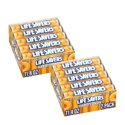 LIFE SAVERS Butter Rum Hard Candy Bulk, 1.14 ounce (20 Single Packs)
