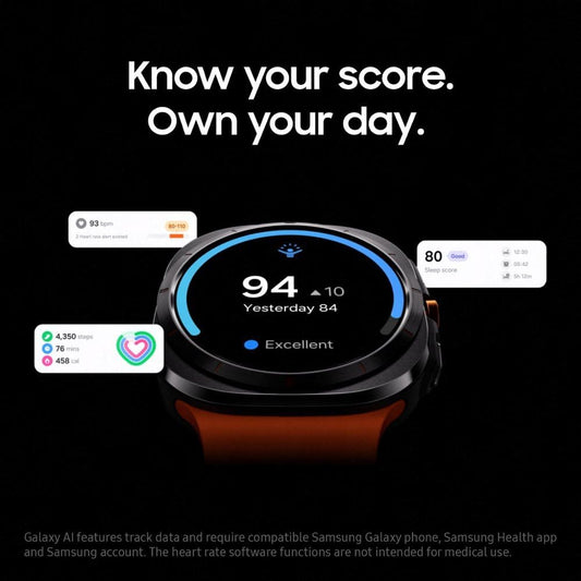 SAMSUNG Galaxy Watch Ultra 47mm LTE AI Smartwatch w/Energy Score, Wellness Tips, Heart Rate Tracking, Sleep Monitor, Fitness Tracker, GPS, 2024,Titanium Gray (Canadian Version and Warranty)