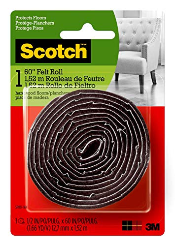 Scotch Felt Pad Roll, Floor Protection for Furniture (Brown) .5 Inch X 60 Inch