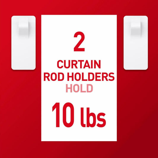 3M Command White Curtain Rod