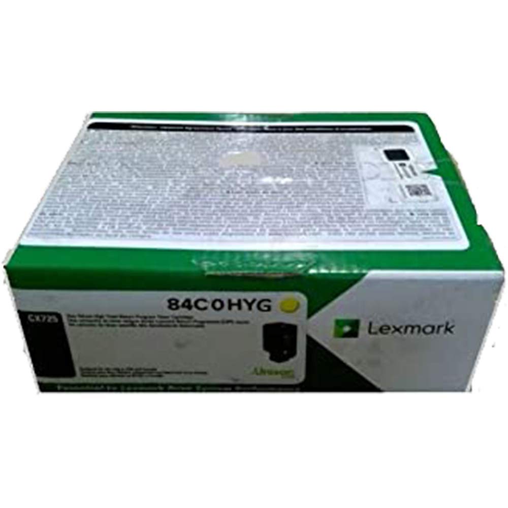 Lexmark 84C0HYG High Yield Yellow Toner, 16,000 Pages