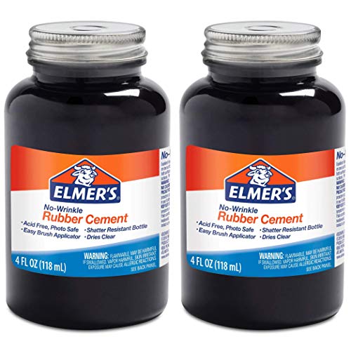 Elmer's Rubber Cement, No-Wrinkle, 8 Ounces Pack of 2