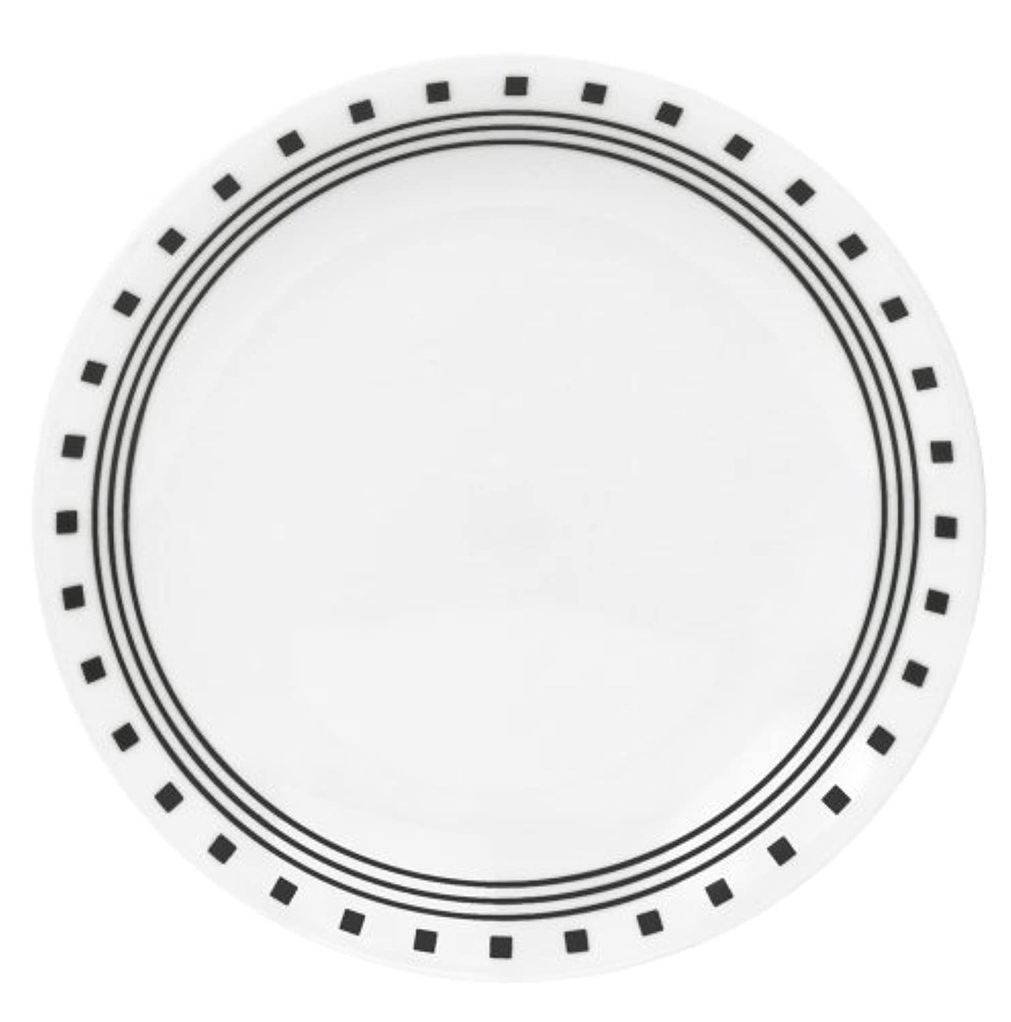 CORELLE Livingware 8-1/2-Inch Luncheon Plate, City Block, 8-1/2", Black