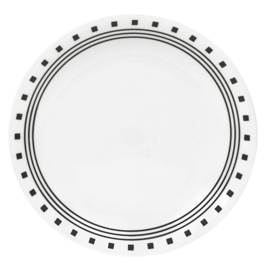 CORELLE Livingware 8-1/2-Inch Luncheon Plate, City Block, 8-1/2", Black