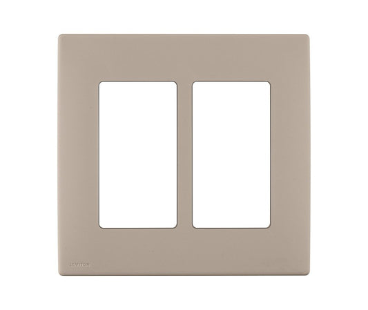 Leviton Renu Two-Gang Wallplate REWP2-OB Onyx Black