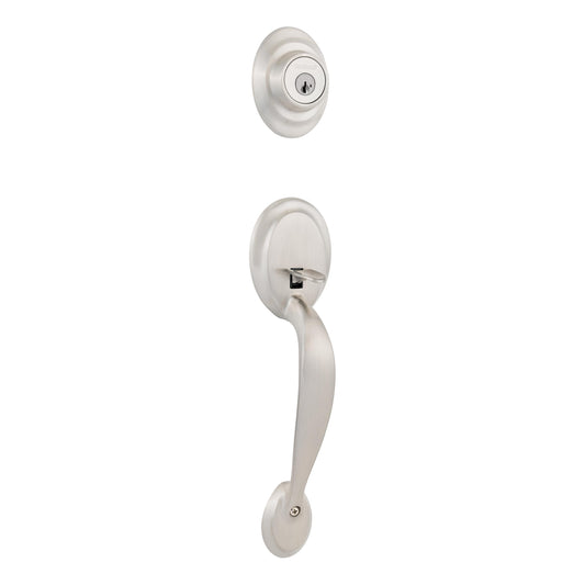 Kwikset Dakota Front Door Lock Set Satin Nickel