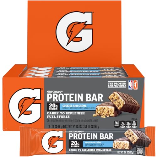 Gatorade Whey Protein Bars Cookies & Crème 2.8 oz 12-Pack