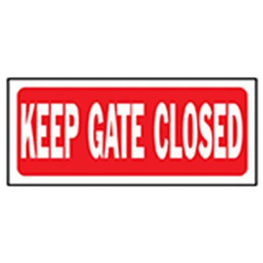 Hy-Ko Keep Gate Closed Sign 23008 6"x14"