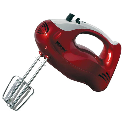 Better Chef Electric Hand Mixer 100W Red & Chrome