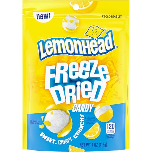 Lemonhead Freeze Dried Candy, Lemon Flavored, Recloseable Bag 4.0 oz