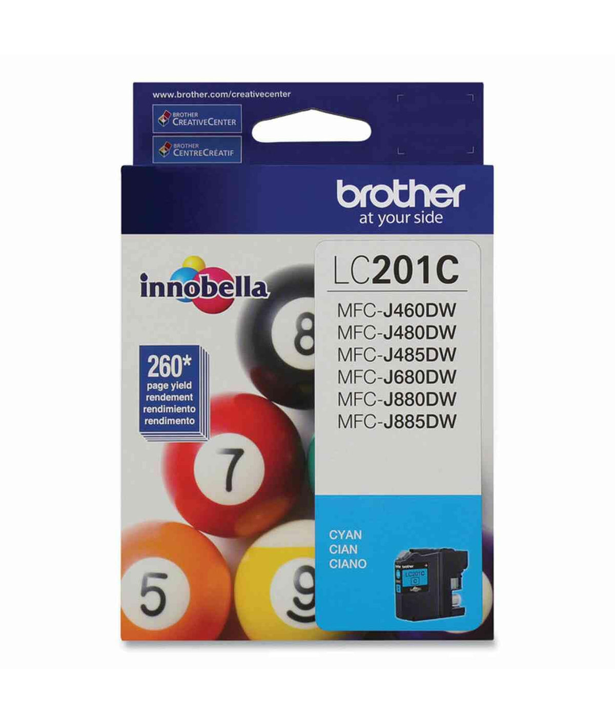 Brother MFC-J880DW Cyan Original Ink Standard Yield (260 Yield)