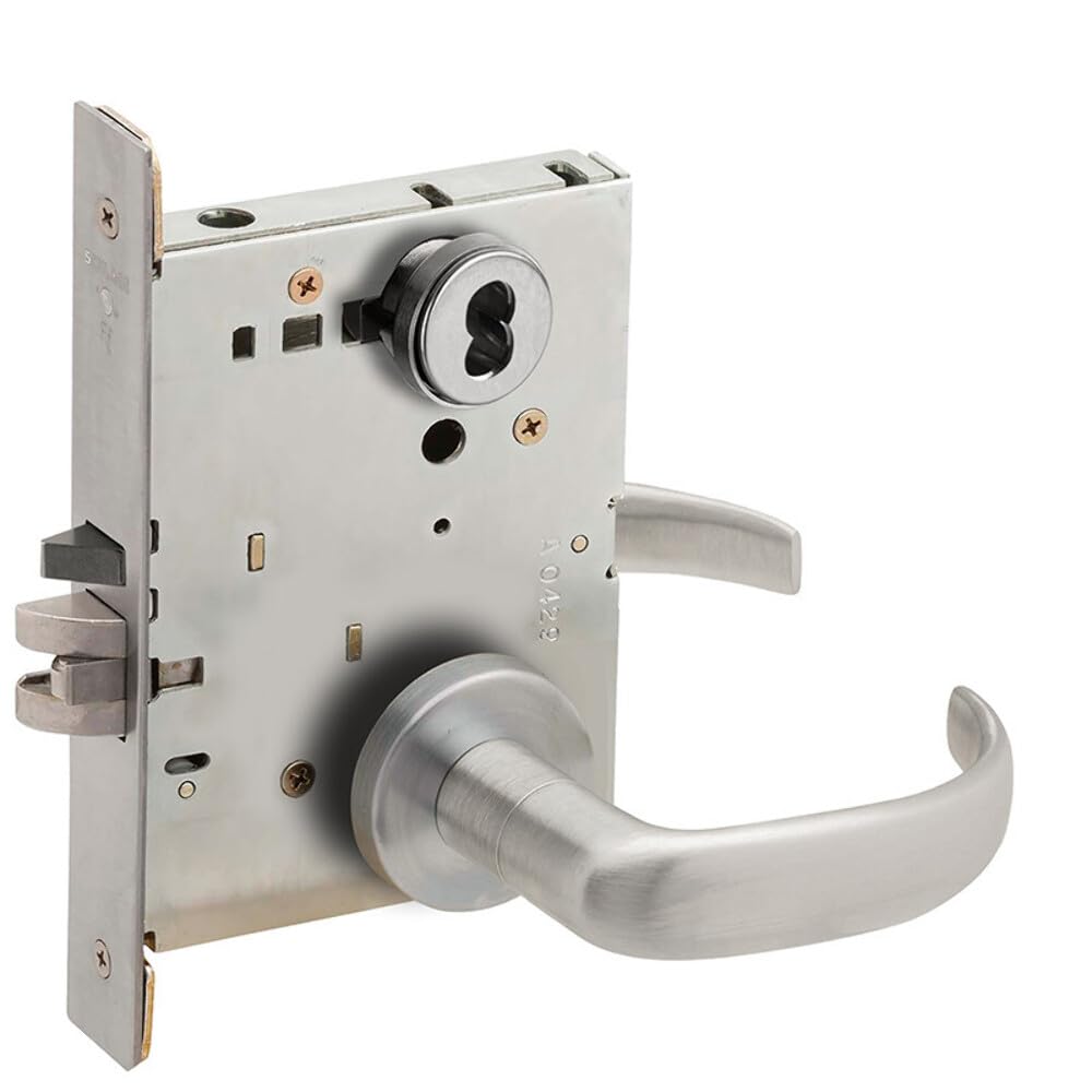 Schlage L9050B Grade 1 Mortise Lock, Satin Chrome, SFIC Prep