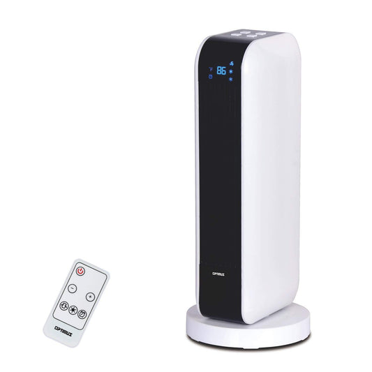 Optimus H-7319 17" Oscillating Tower Heater with Remote