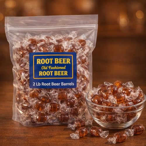 Root Beer Barrels Candy – 2 lb Bag, Classic Hard Candy, Sweet & Fizzy Root Beer Flavor