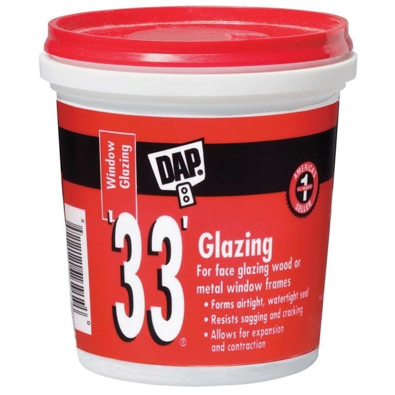 DAP 33 Glazing Compound White 0.5 pt