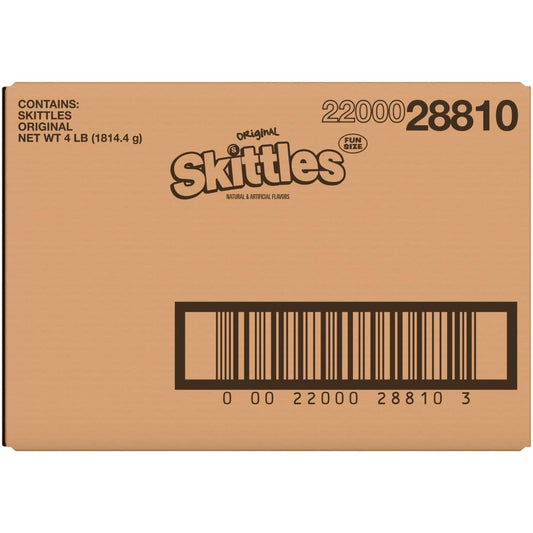 SKITTLES Original Fun Size Chewy Candy Bulk Pack, 4 Pound Box