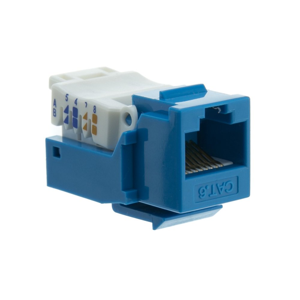 CableWholesale Cat6 Toolless Keystone Jack Blue