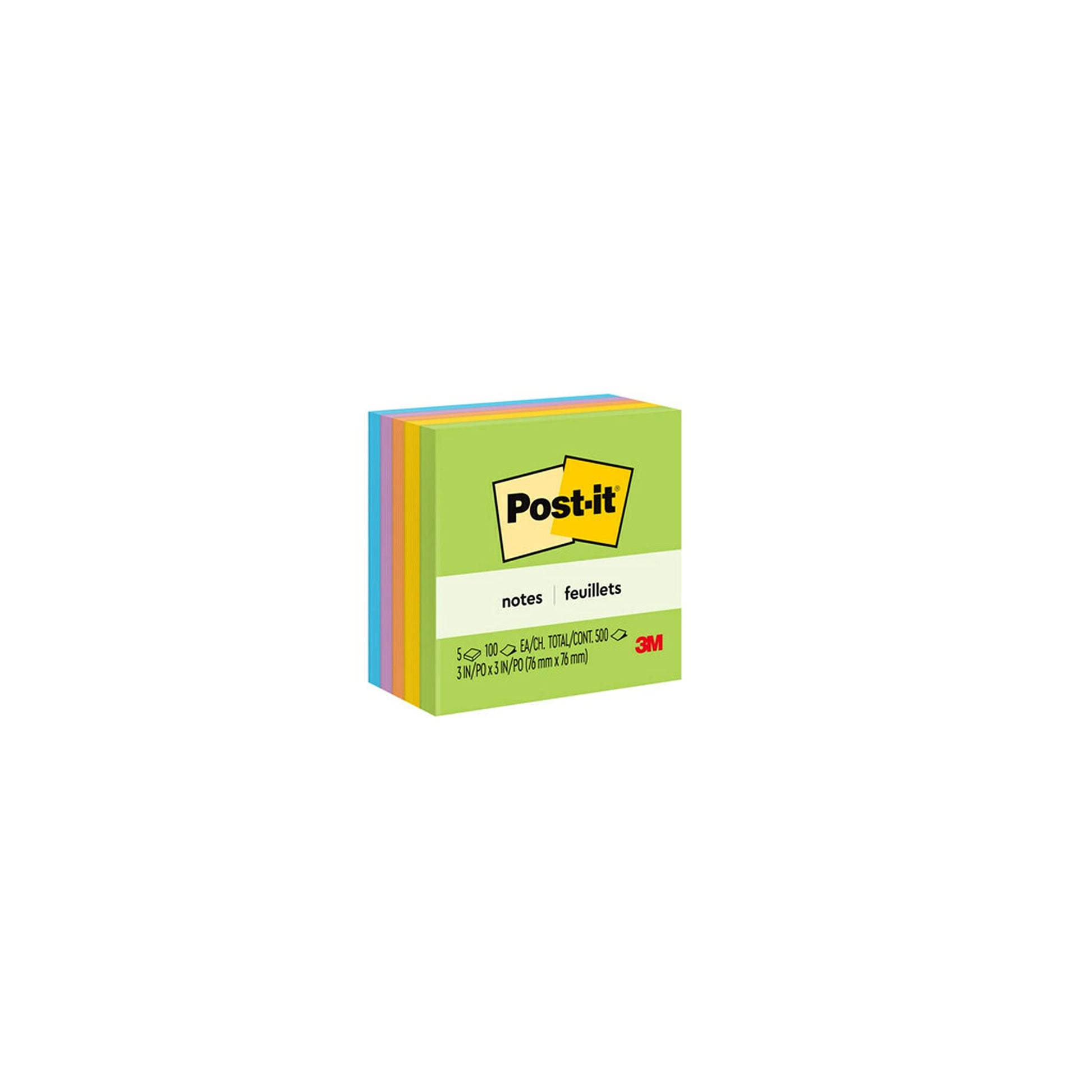 Post-it Notes Jaipur 3x3 100-Sheet 5-Pack