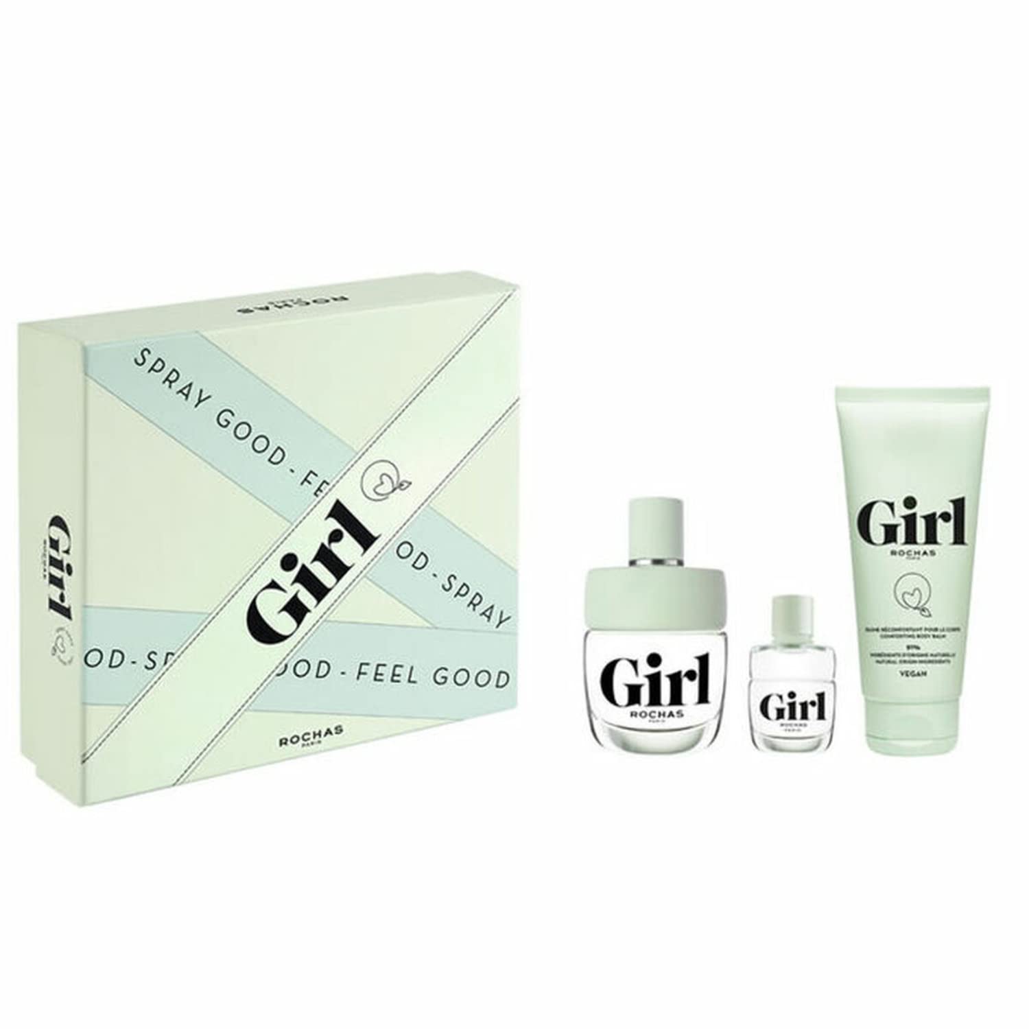 ROCHAS GIRL, EDT SPRAY 3.4 OZ & SHOWER GEL 3.4 OZ & EDT SPRAY 0.15 OZ MINI