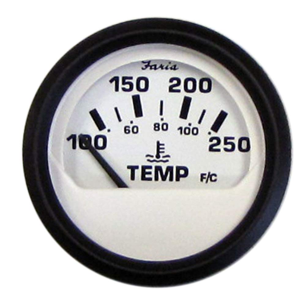 Faria Euro Water Temperature Gauge 12904 2" White
