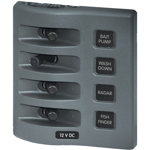 Blue Sea Systems WeatherDeck 4-Position Switch Panel 4305