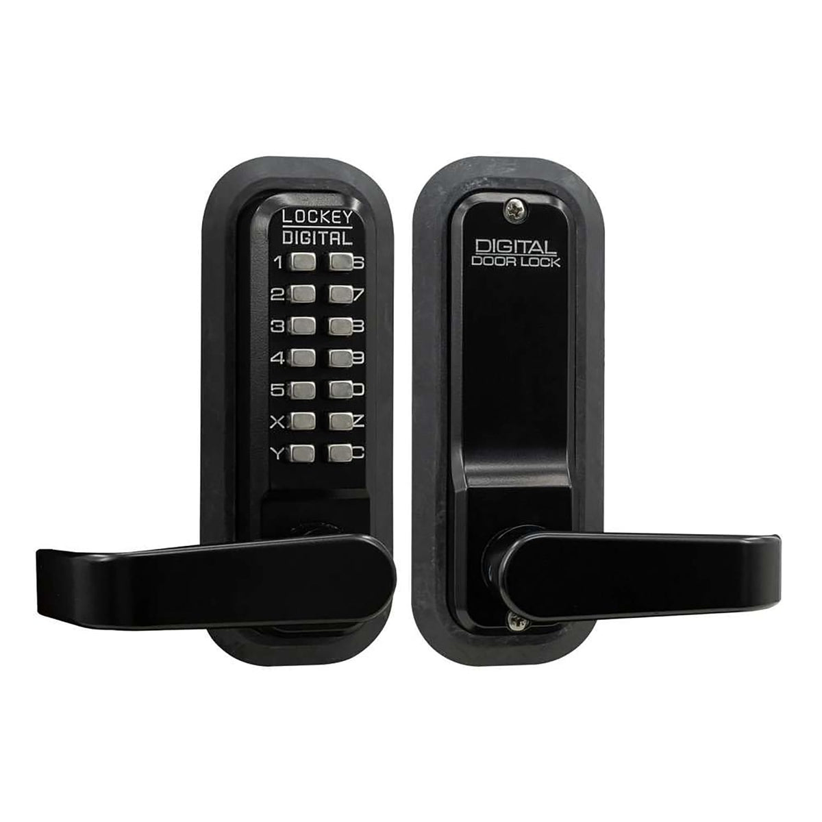 Lockey USA 2835JB Mechanical Keyless Lever Lock Jet Black