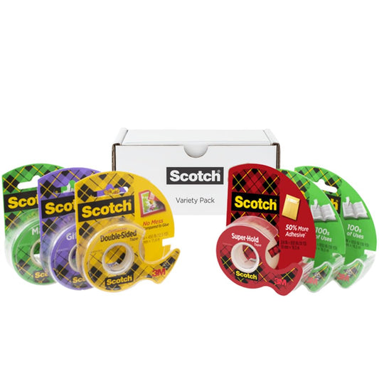 3M Scotch Variety Pack Tape, 6 Rolls