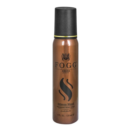 Fogg Intense Wood Amber Woody Mens Body Spray - Arabian Perfume Body Spray for Men - Opens with Notes of Lemon, Bergamot, Pepper, Ginger - 4 oz