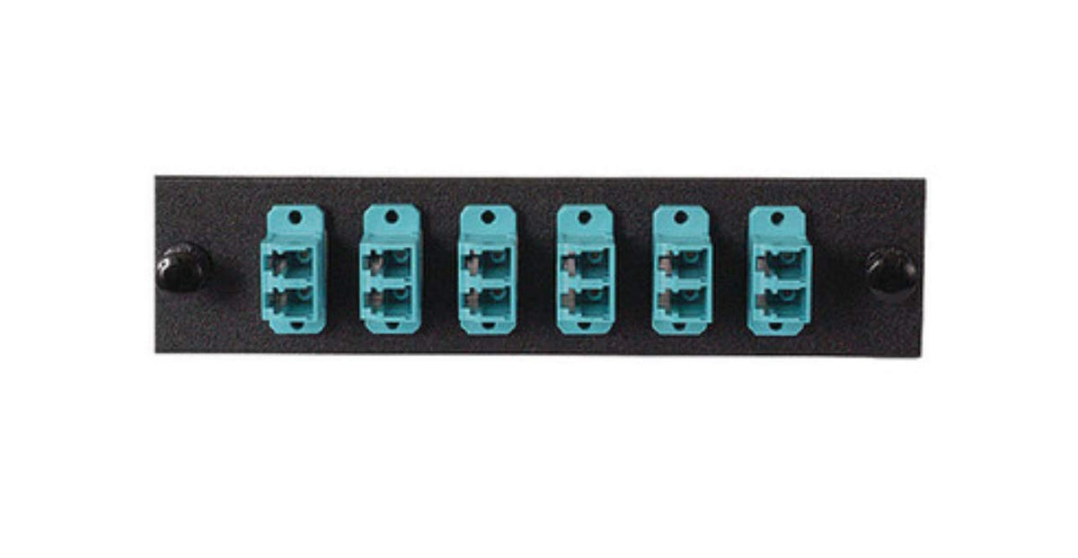 CableWholesale LGX Adapter Plate 6 Duplex LC Aqua