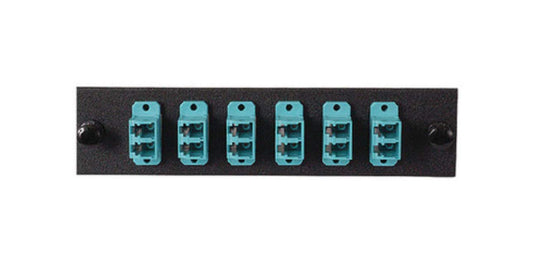 CableWholesale LGX Adapter Plate 6 Duplex LC Aqua