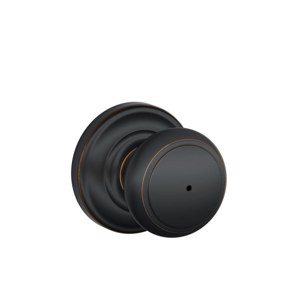 Schlage Andover Privacy Knob, Aged Bronze