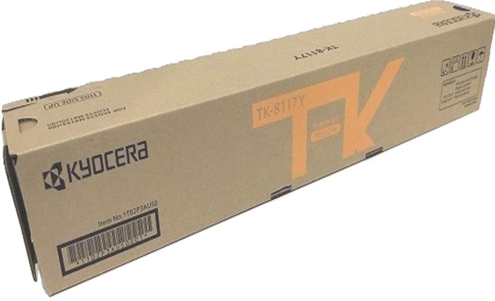 Kyocera TK-8117Y Yellow Toner Kit, 1T02P3AUS0, 6000 Pages