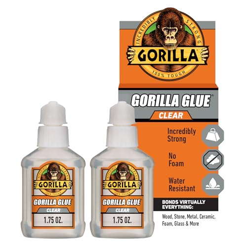Gorilla Clear Glue, Polyurethane, 1.75 oz, 2-Pack