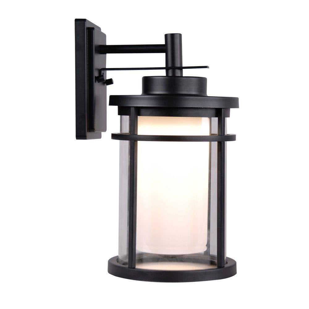 Home Decorators Collection LED Outdoor Wall Light Black DW7178BK