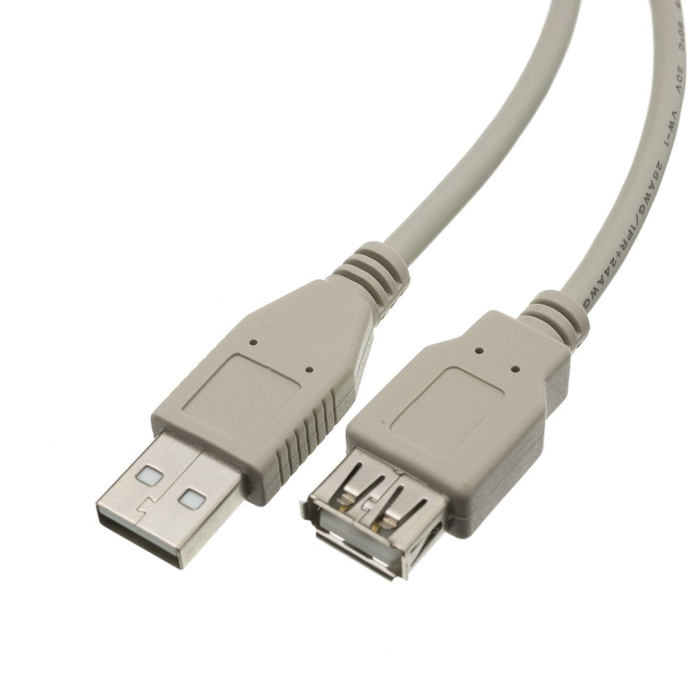 CableWholesale 3ft USB 2.0 Extension Cable Beige