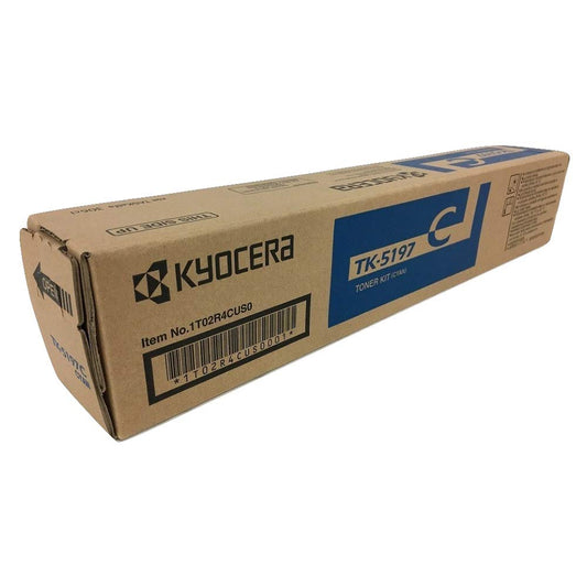 Kyocera 1T02R4CUS0 Model TK-5197C Cyan Toner Cartridge For use with Kyocera TASKalfa 306Ci A4 Color Multifunctional Printers, Up to 7000 Pages Yield at 5% Average Coverage