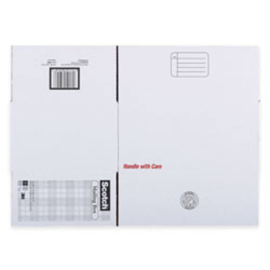 3M Scotch Mailing Box-Mailing Box, Size E,Labels Included,16"x12"x8",White