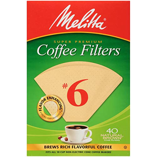 Melitta #6 Cone Coffee Filters 480ct, Unbleached