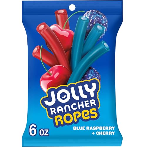 JOLLY RANCHER Ropes Blue Raspberry & Cherry 6 oz 12 ct