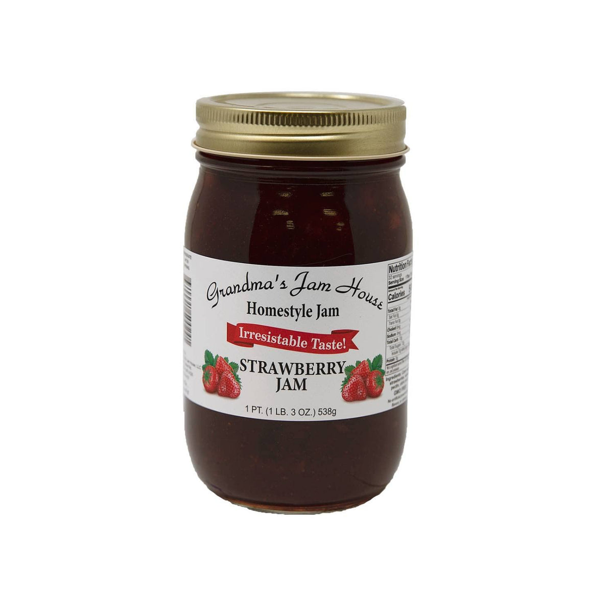 Grandma's Jam House Homestyle Strawberry Jam 16oz