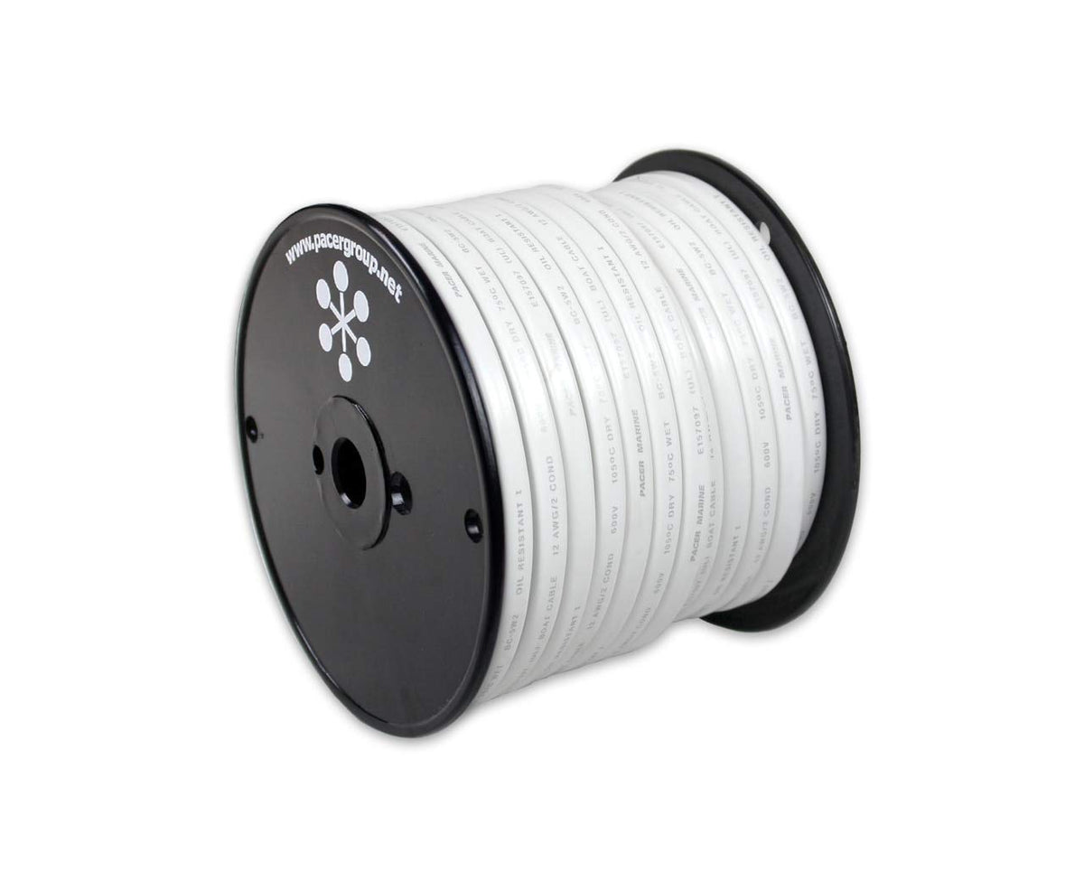 Pacer Duplex Cable, 14 AWG, 100 ft, White (Red/Black)