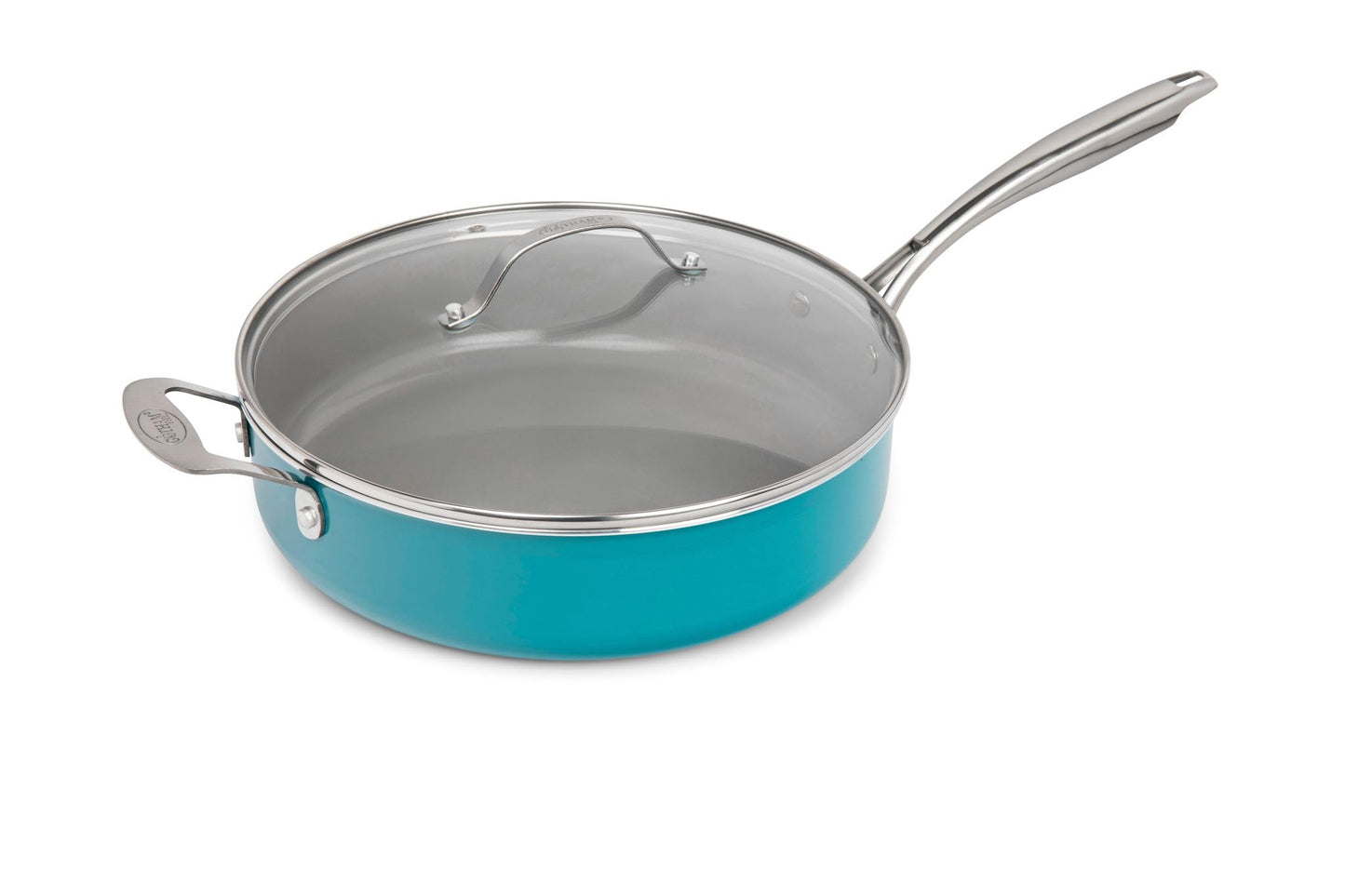 Gotham 5.5 Qt Ceramic Sauté Pan Aqua Blue