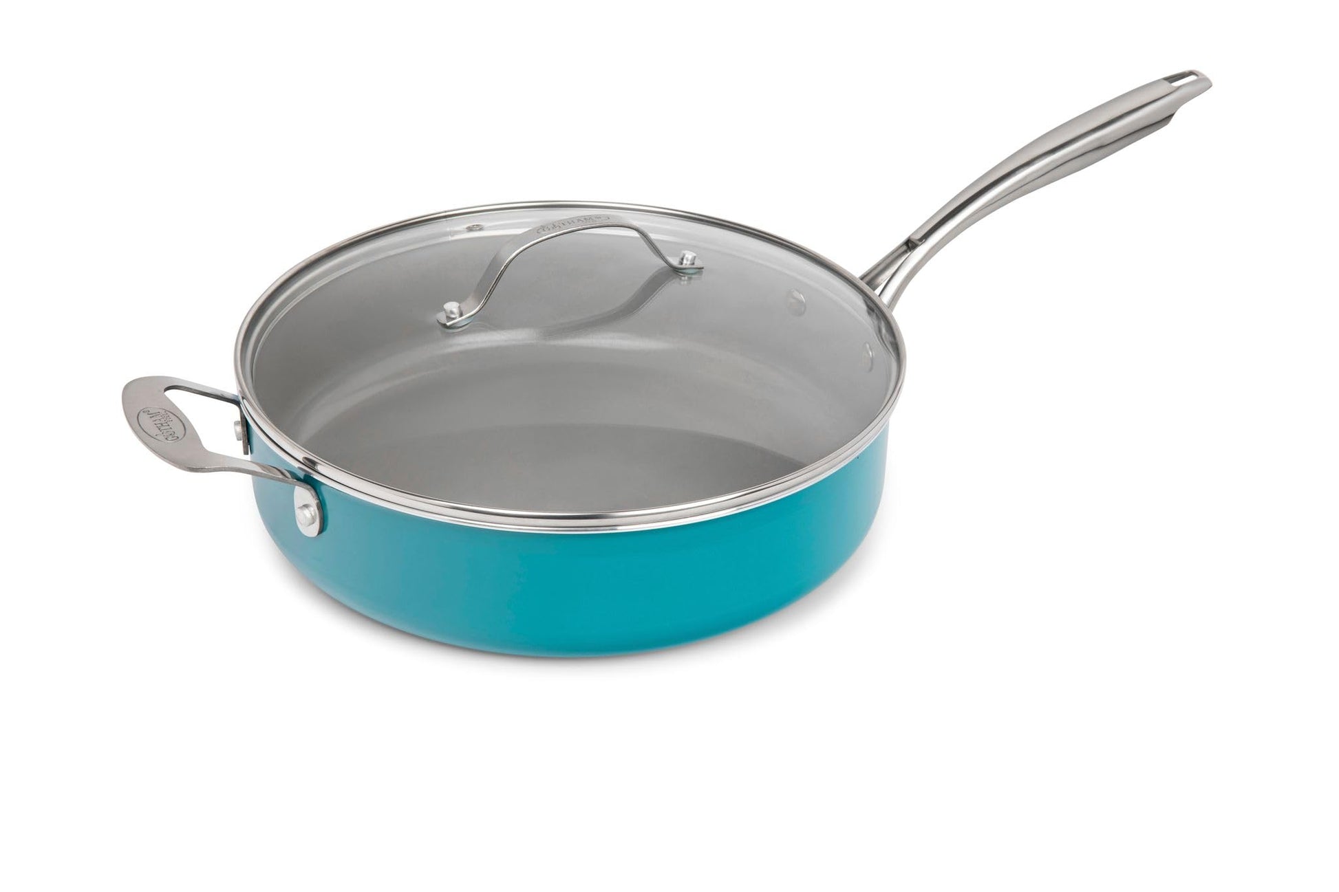 Gotham 5.5 Qt Ceramic Sauté Pan Aqua Blue