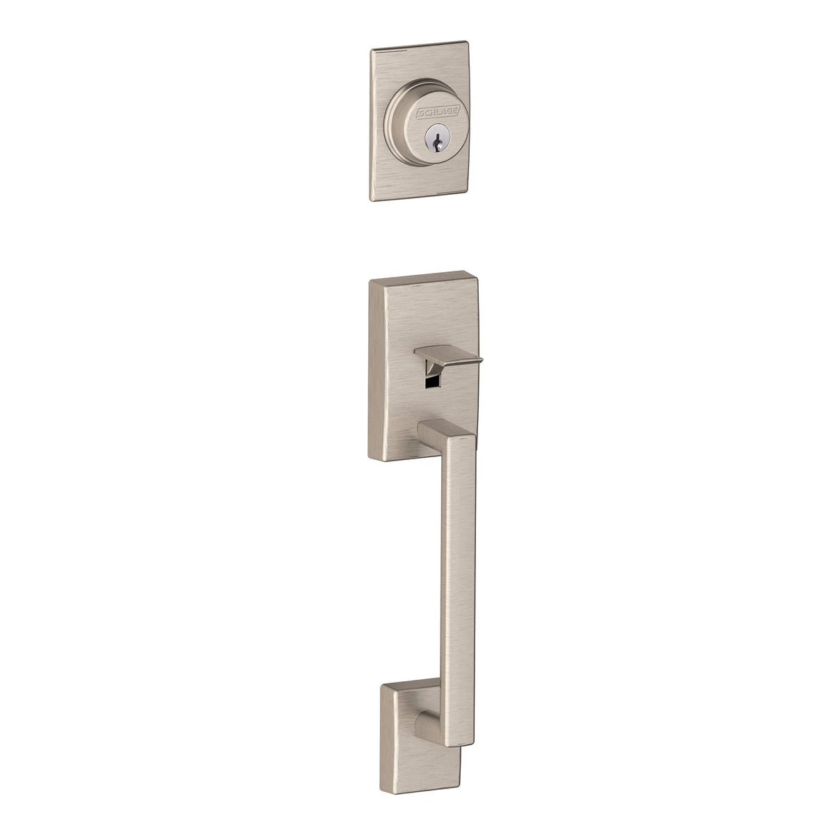 Schlage Century F58 CEN 619 Exterior Handleset Satin Nickel