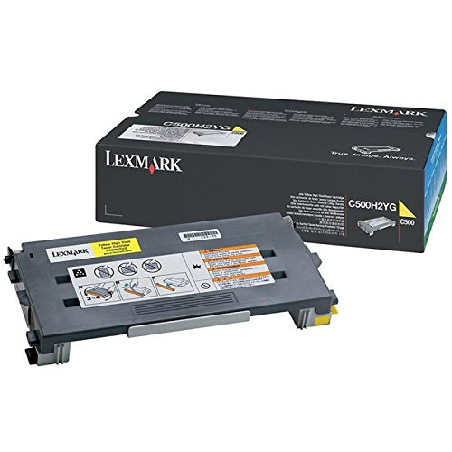 Lexmark C500H2YG OEM Toner Cartridge: Yellow Yields 3,000 Pages