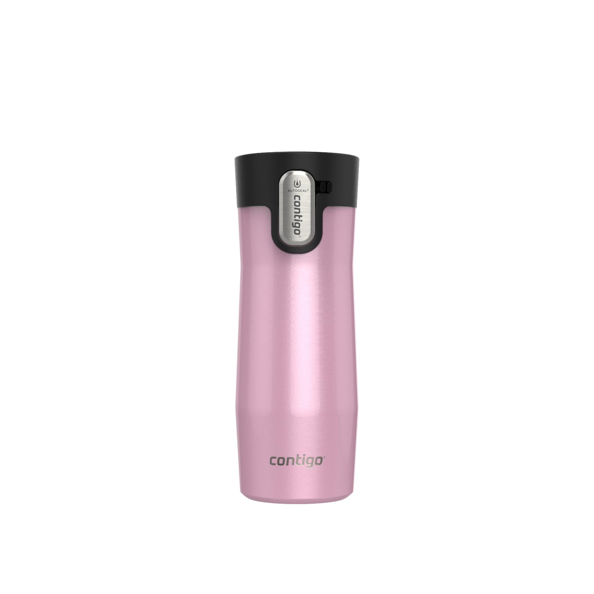 Contigo West Loop 3.0 Stainless Steel Travel Mug with Tea-Bag Hook & Spill-Proof Lid, Vacuum-Insulated Reusable Cup Coffee and Tea, 16 oz (473 mL), Strawberry Cream - Keeps Drinks Hot up to 11 Hours