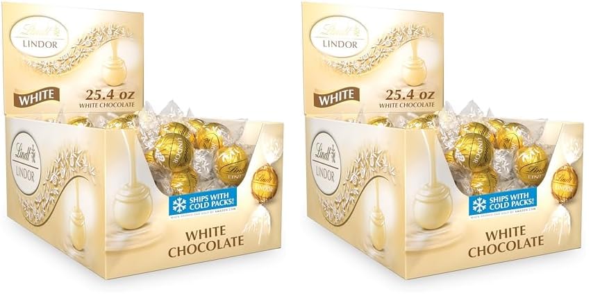 Lindt LINDOR White Chocolate Truffles 25.4 oz 60ct
