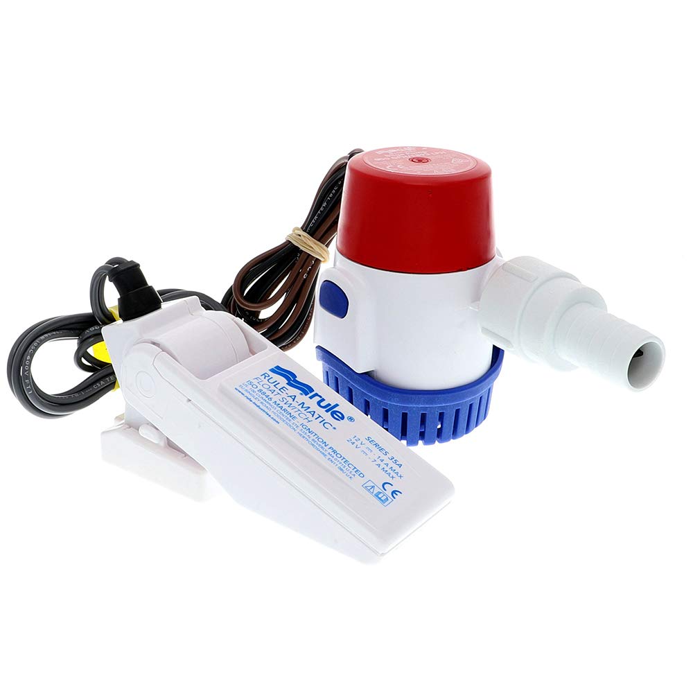 Rule 500 GPH Bilge Pump Kit w/ Float Switch 12V
