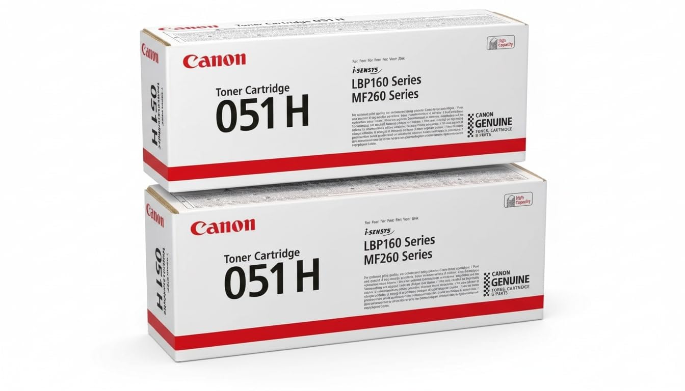 Canon CRG-051H BK High Yield Black Toner Cartridge 2-Pack